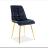 Заказать Стул кухонный Signal CHIC Velvet Bluvel 19 (черный/золотой) по цене 10 726 руб. в Новосибирске