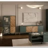 Заказать Витрина Siena REG1W1D1S дымчатый зеленый/дуб вотан BRW по цене 25 090 руб. в Новосибирске