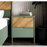 Заказать Витрина Siena REG1W1D1S дымчатый зеленый/дуб вотан BRW по цене 25 090 руб. в Новосибирске
