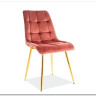 Заказать Стул кухонный Signal CHIC Velvet Bluvel 52 (античный розовый/золотой) по цене 10 726 руб. в Новосибирске