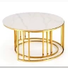 Заказать Комплект Halmar MERCURY 3, 2 стола журнальных (белый мрамор/золотой) по цене 57 327 руб. в Новосибирске