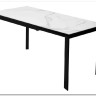 Заказать Стол CORNER 120 MATTE STATUARIO Белый мрамор матовый керамика, стекло/ черный каркас, DISAUR по цене 59 400 руб. в Новосибирске