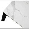 Заказать Стол CORNER 120 MATTE STATUARIO Белый мрамор матовый керамика, стекло/ черный каркас, DISAUR по цене 59 400 руб. в Новосибирске