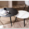 Заказать Комплект Signal KORA A, 2 стола журнальных (черный мат/белый мат/черный) по цене 23 424 руб. в Новосибирске