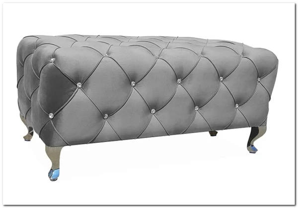 Заказать Пуф Signal HESTIA Velvet Bluvel 14 серый/серебряный 100/46/50 по цене 38 606 руб. в Новосибирске