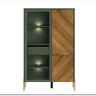 Заказать Витрина Siena REG1W1D/140 дымчатый зеленый/дуб вотан BRW по цене 29 450 руб. в Новосибирске