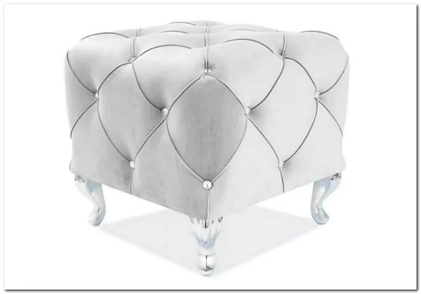 Заказать Пуф Signal HESTIA K Velvet Bluvel 03 светло-серый/серебряный по цене 33 792 руб. в Новосибирске