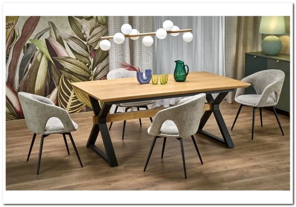 Заказать Стол обеденный Halmar HENRY 180 раскладной (натуральный/черный) по цене 85 660 руб. в Новосибирске