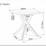 Заказать Стол обеденный Signal TALIA (эффект белого мрамора/черный) по цене 26 644 руб. в Новосибирске