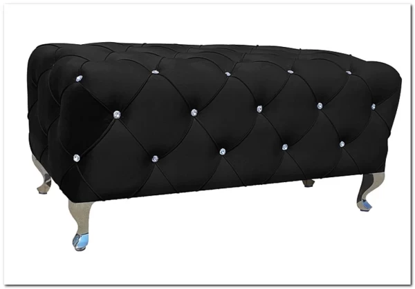 Заказать Пуф Signal HESTIA Velvet Bluvel 19 черный/серебряный 100/46/50 по цене 38 606 руб. в Новосибирске