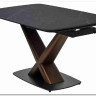 Заказать Стол BLANCO 160 MATT BLACK MARBLE SOLID CERAMIC / Орех, DISAUR по цене 102 000 руб. в Новосибирске