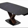 Заказать Стол BLANCO 160 MATT BLACK MARBLE SOLID CERAMIC / Орех, DISAUR по цене 102 000 руб. в Новосибирске
