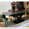 Заказать Стол BLANCO 160 MATT BLACK MARBLE SOLID CERAMIC / Орех, DISAUR по цене 106 800 руб. в Новосибирске
