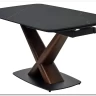 Заказать Стол BLANCO 160 MATT BLACK MARBLE SOLID CERAMIC / Орех, DISAUR по цене 106 800 руб. в Новосибирске