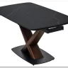 Заказать Стол BLANCO 160 MATT BLACK MARBLE SOLID CERAMIC / Орех, DISAUR по цене 106 800 руб. в Новосибирске