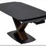 Заказать Стол BLANCO 160 MATT BLACK MARBLE SOLID CERAMIC / Орех, DISAUR по цене 106 800 руб. в Новосибирске