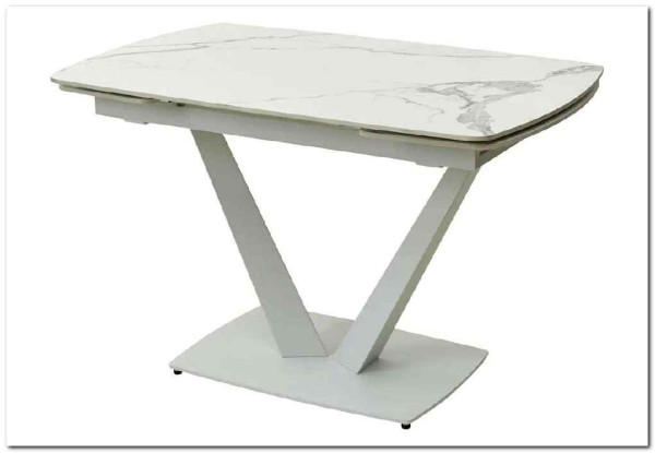 Заказать Стол ALATRI 120 GLOSS STATUARIO WHITE SINTERED STONE / WHITE по цене 79 600 руб. в Новосибирске