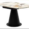 Заказать Стол TERAMO 135 GLOSS GRAND JADE SOLID CERAMIC, керамика, поворотн.механизм / Черный каркас, DISAUR по цене 56 970 руб. в Новосибирске