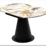 Заказать Стол TERAMO 135 GLOSS GRAND JADE SOLID CERAMIC, керамика, поворотн.механизм / Черный каркас, DISAUR по цене 56 970 руб. в Новосибирске