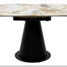 Заказать Стол TERAMO 135 GLOSS GRAND JADE SOLID CERAMIC, керамика, поворотн.механизм / Черный каркас, DISAUR по цене 56 970 руб. в Новосибирске