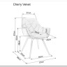 Заказать Стул кухонный Signal CHERRY MATT VELVET (бирюзовый/черный) по цене 14 573 руб. в Новосибирске