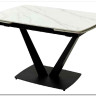 Заказать Стол ALATRI 120 MATT WHITE MARBLE SINTERED STONE / BLACK по цене 75 200 руб. в Новосибирске