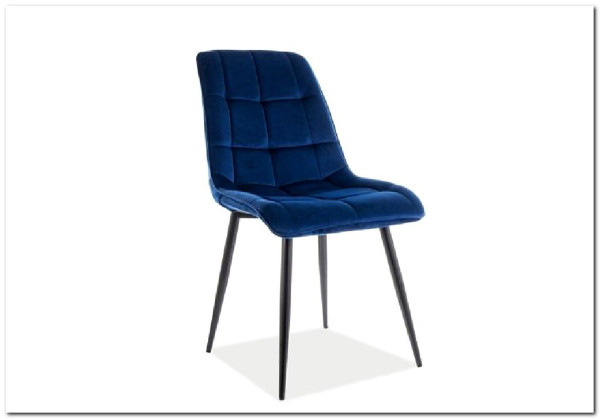 Заказать Стул кухонный Signal CHIC Velvet Bluvel 86 (темно-синий/черный) по цене 9 962 руб. в Новосибирске