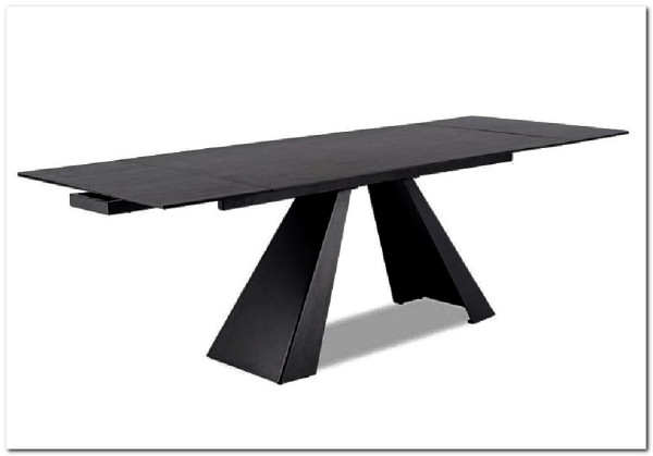Заказать Стол обеденный Signal SALVADORE Ceramic 160 раскладной (Pietra Di Savoia серый/черный мат) по цене 136 474 руб. в Новосибирске