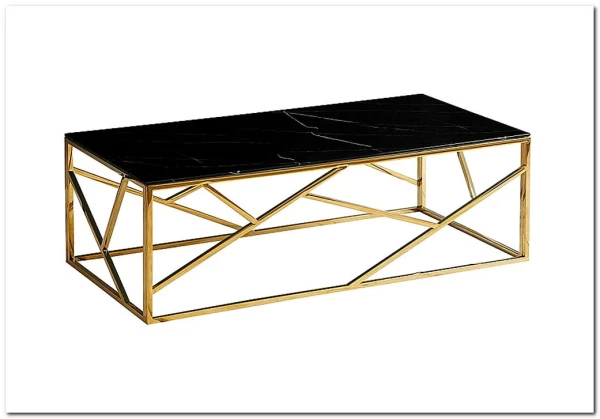 Заказать Стол журнальный Signal ESCADA A II (эффект черного мрамора/золотой) по цене 41 751 руб. в Новосибирске
