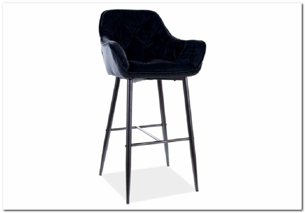 Заказать Барный стул Signal CHERRY H-1 VELVET черный по цене 15 363 руб. в Новосибирске
