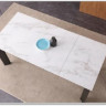 Заказать Стол CORNER 120 MATT WHITE MARBLE SOLID CERAMIC / BLACK по цене 53 750 руб. в Новосибирске