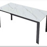 Заказать Стол CORNER 120 MATT WHITE MARBLE SOLID CERAMIC / BLACK по цене 53 750 руб. в Новосибирске