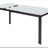 Заказать Стол CORNER 120 MATT WHITE MARBLE SOLID CERAMIC / BLACK по цене 53 750 руб. в Новосибирске