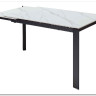 Заказать Стол CORNER 120 MATT WHITE MARBLE SOLID CERAMIC / BLACK по цене 53 750 руб. в Новосибирске