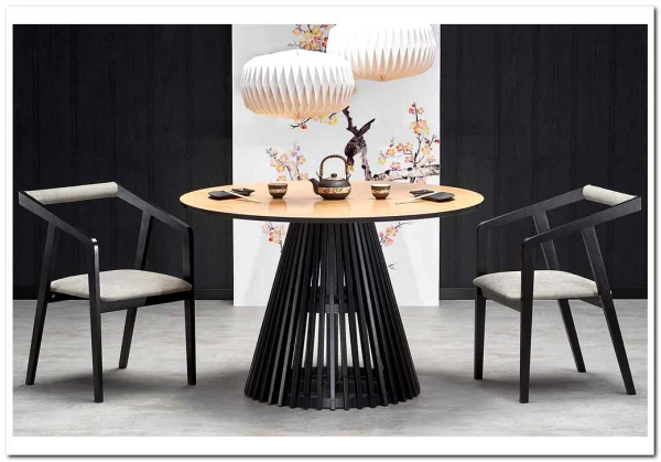 Заказать Стол обеденный Halmar MIYAKI 120 дуб натуральный/черный по цене 87 560 руб. в Новосибирске