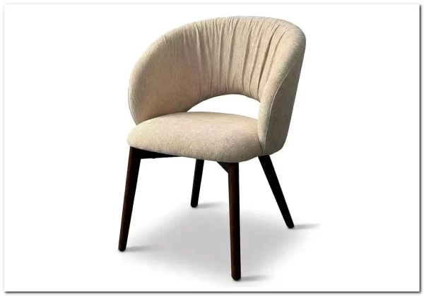 Заказать Стул ПИОЛА (PIOLA), цвет СВЕТЛО-БЕЖЕВЫЙ CITY-102, букле / ОРЕХ каркас, ®DISAUR по цене 15 150 руб. в Новосибирске