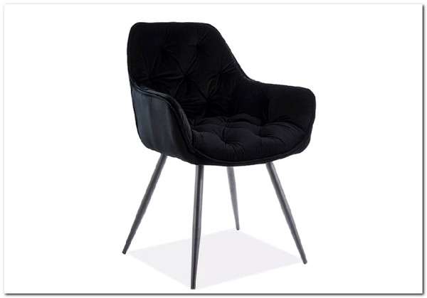 Заказать Стул кухонный Signal CHERRY Velvet Bluvel 19 (черный/черный мат) по цене 14 573 руб. в Новосибирске