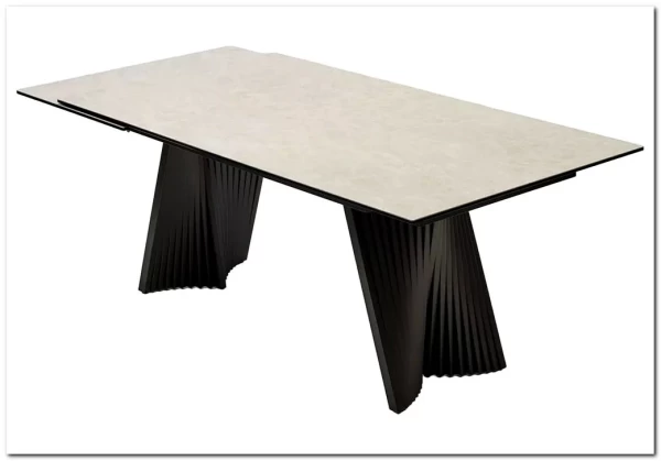 Заказать Стол АКИМ (YOAKIM) 180 цвет TL-102 Бежевый мрамор, испанская керамика / Темно-серый, ®DISAUR по цене 123 520 руб. в Новосибирске