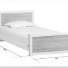 Купить Кровать Koen LOZ90x200 ясень снежный BRW с доставкой по России по цене производителя можно в магазине Другая мебель в Новосибирске