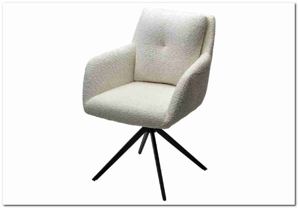 Заказать Стул MEADOW 360 град. поворот. Белый XD841-01, букле / черный каркас, DISAUR по цене 15 615 руб. в Новосибирске