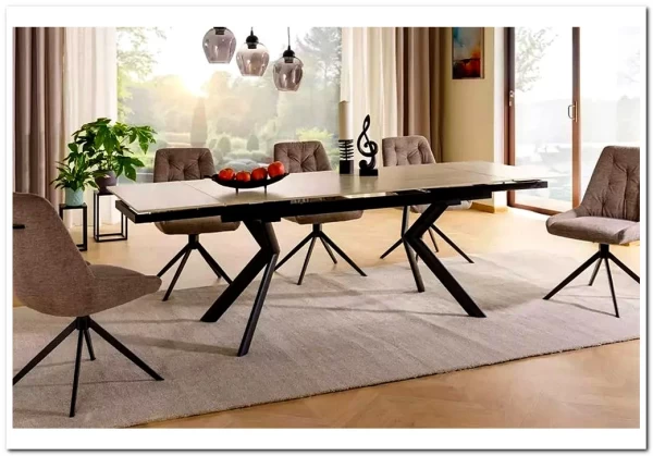 Заказать Стол обеденный Signal NORTON 160 (травертин/черный) по цене 86 973 руб. в Новосибирске