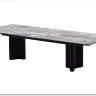 Заказать Стол АДАЖИО 240 (320) см MINERAL STONE NATURAL, керамика / Черный каркас по цене 123 150 руб. в Новосибирске