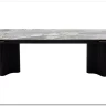 Заказать Стол АДАЖИО 240 (320) см MINERAL STONE NATURAL, керамика / Черный каркас по цене 123 150 руб. в Новосибирске