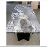 Заказать Стол АДАЖИО 240 (320) см MINERAL STONE NATURAL, керамика / Черный каркас по цене 123 150 руб. в Новосибирске