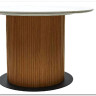 Заказать Стол MESA D120 цвет БЕЛЫЙ МРАМОР M326 / Каркас OAK, DISAUR по цене 68 300 руб. в Новосибирске