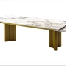 Заказать Стол АДАЖИО-2 240 (320) см ARCTIC OCEAN, керамика / Золотой каркас по цене 123 150 руб. в Новосибирске