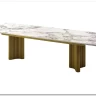 Заказать Стол АДАЖИО-2 240 (320) см ARCTIC OCEAN, керамика / Золотой каркас по цене 123 150 руб. в Новосибирске